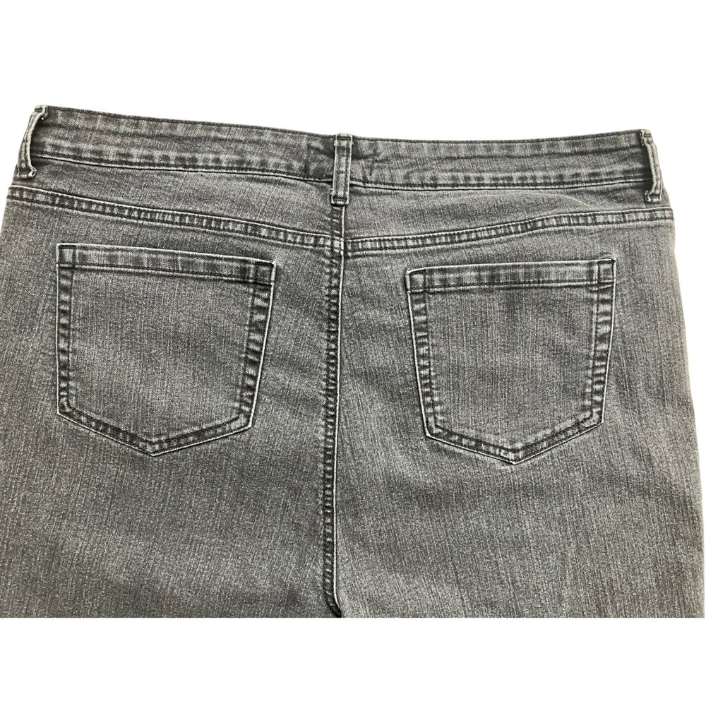 Nicole Miller New York Womens Size 18 Gray Wash Straight Leg Denim Jeans - Picture 4 of 8